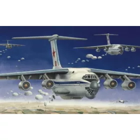   Trumpeter Iljushin Il-76 Candid szállító repülőgép – 1:144 repülőgép makett