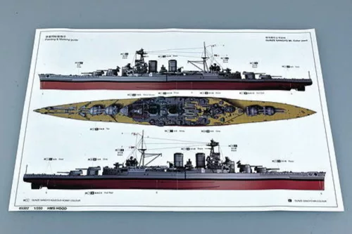 Trumpeter HMS Hood – 1:350 hajómakett