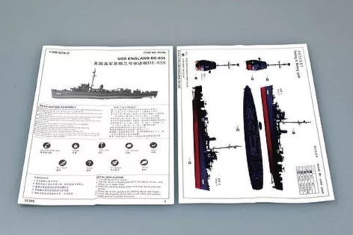 Trumpeter USS England DE-635 – 1:350 hajómakett