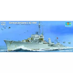 Trumpeter német romboló Z-43,1944 – 1:350 hajómakett