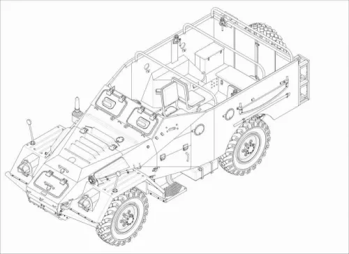 Trumpeter orosz BTR-40 APC – 1:35 harcjármű makett