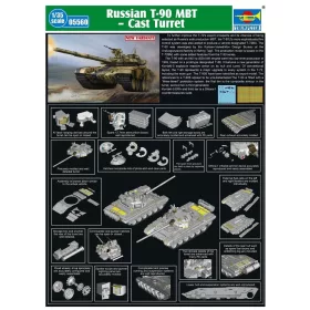   Trumpeter orosz T-90A fő harckocsi – öntött toronnyal – 1:35 harcjármű makett