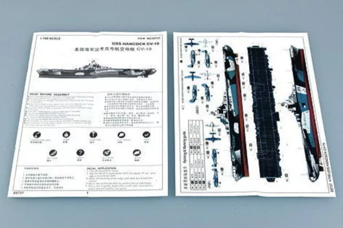 Trumpeter USS Hancock CV-19 – 1:700 repülőgép-hordozó makett