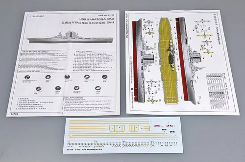Trumpeter USS Saratoga CV-3 – 1:700 repülőgép-hordozó makett