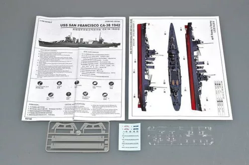 Trumpeter USS San Francisco – 1:700 hajómakett