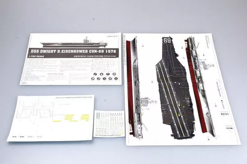 Trumpeter USS Dwight D. Eisenhower CVN-69 1978 – 1:700 repülőgép-hordozó makett
