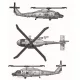 Trumpeter SH-60K Sea Hawk – 6 db – 1:350 helikopter makett