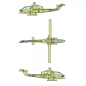   Trumpeter AH-1W SuperCobra – 12 db – 1:350 helikopter makett
