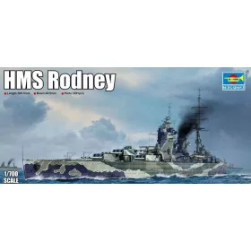 Trumpeter HMS Rodney – 1:700 hajómakett