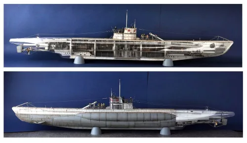 Trumpeter DKM tengeralattjáró Type VIIC U-552 – 1:48 tengeralattjáró makett