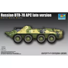   Trumpeter orosz BTR-70 APC késői változat – 1:72 harcjármű makett