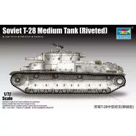   Trumpeter szovjet T-28 közepes harckocsi – szegecselt változat – 1:72 harcjármű makett