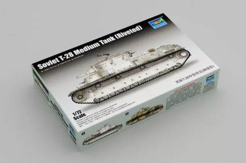 Trumpeter szovjet T-28 közepes harckocsi – szegecselt változat – 1:72 harcjármű makett