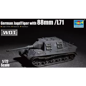   Trumpeter német Jagdtiger 8,8 cm L/71 löveggel – 1:72 harcjármű makett