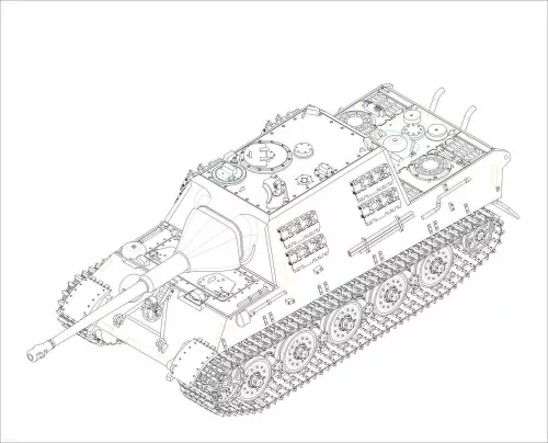Trumpeter német Jagdtiger 8,8 cm L/71 löveggel – 1:72 harcjármű makett