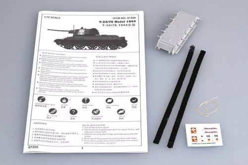 Trumpeter szovjet T-34/76 – 1943-as változat – 1:72 harcjármű makett