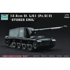   Trumpeter Sturer Emil 12,8 cm Sf. L/61 Pz. Sf. V – 1:72 harcjármű makett