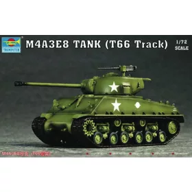   Trumpeter M4A3E8 harckocsi (T66 lánctalppal) – 1:72 harcjármű makett