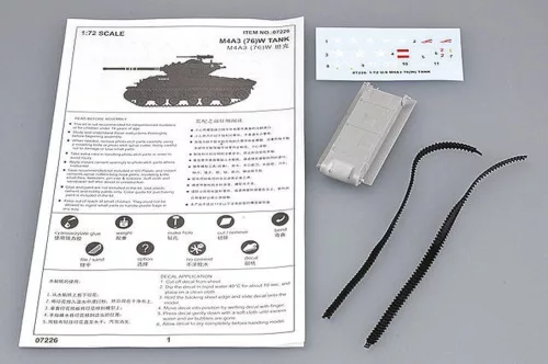 Trumpeter M4A3 76(W) harckocsi – 1:72 harcjármű makett