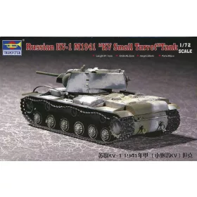  Trumpeter orosz KV-1 – 1941-es változat, kis toronnyal – 1:72 harcjármű makett