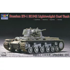   Trumpeter orosz KV-1 M1942 könnyített öntött tornyú harckocsi – 1:72 harcjármű makett