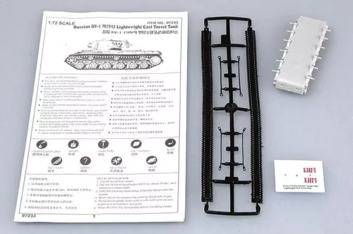 Trumpeter orosz KV-1 M1942 könnyített öntött tornyú harckocsi – 1:72 harcjármű makett