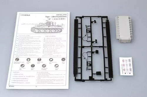 Trumpeter Tiger 1 harckocsi (Mid.) – 1:72 harcjármű makett