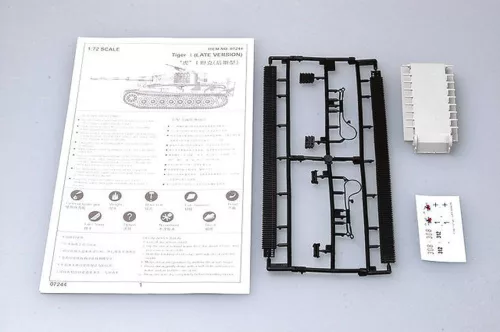 Trumpeter Tiger 1 harckocsi (késői) – 1:72 harcjármű makett