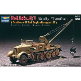   Trumpeter német Sd.Kfz. 9/1 forgódarus vontató – 1:72 katonai jármű makett