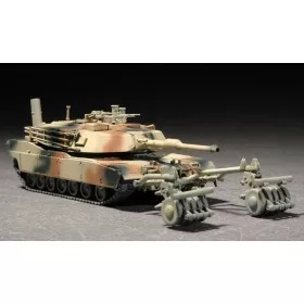   Trumpeter M1A1 harckocsi + aknataposó henger készlet – 1:72 harcjármű makett