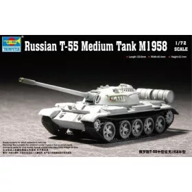   Trumpeter orosz T-55 közepes harckocsi M1958 – 1:72 harcjármű makett