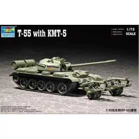 Trumpeter T-55 + KMT-5 – 1:72 harcjármű makett