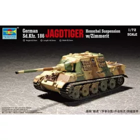   Trumpeter német Sd.Kfz. 186 Jagdtiger Zimmerit bevonattal – 1:72 harcjármű makett