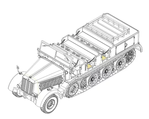 Trumpeter Sd.Kfz. 8 nehéz vontató 12 t – 1:72 katonai jármű makett