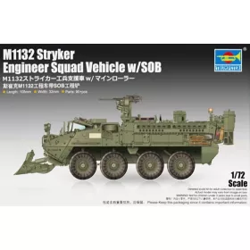   Trumpeter M1132 Stryker műszaki jármű + LWMR aknataposó henger – 1:72 harcjármű makett