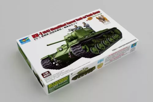 Trumpeter KV-1 1942 egyszerűsített tornyú harckocsi + harckocsiszemélyzet – 1:35 harcjármű makett