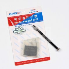   U-STAR Mini kézi fúró és fúrószár készlet (Pin Vise, Drill Bit Kit) UA90800A
