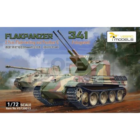 Vespid Models “Flakpanzer 341” 3.7cm Flakvierling auf Panther G Fahrgestell makett 1:72 (VS720013)