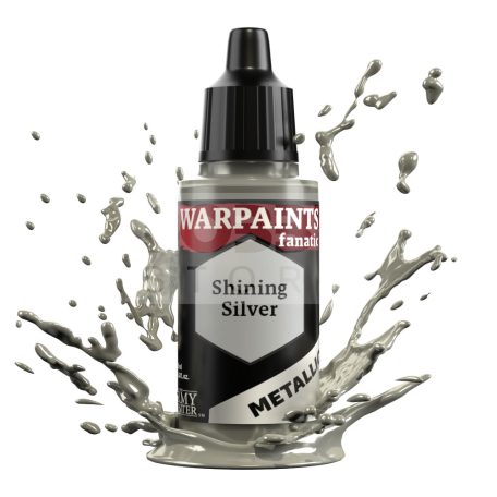 The Army Painter Warpaints Fanatic Metallic:  Shining Silver 18 ml-es akrilfesték WP3191