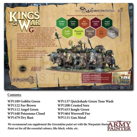 The Army Painter- Kings of War Greenskins Paint Set (festék szett)