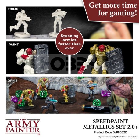 The Army Painter - SPEEDPAINT METALLICS PAINT SET 2.0- festékszett WP8062