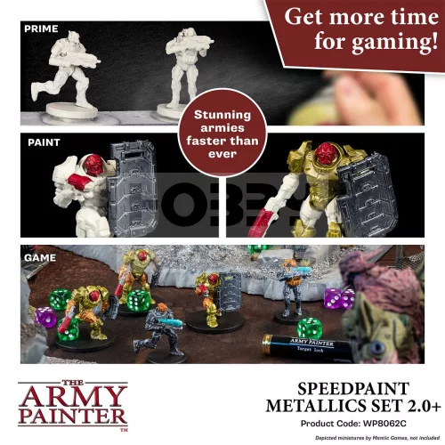 The Army Painter Speedpaint Metallics Paint Set 2.0