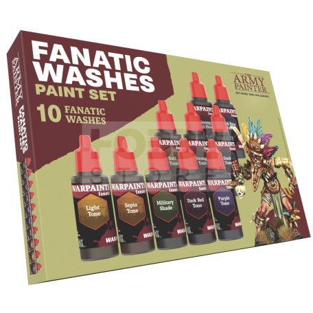 The Army Painter-Warpaints Fanatic: Washes Paint Set- bemosó szett WP8068