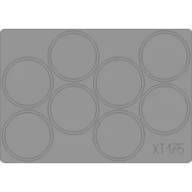   Eduard Accessories Pak 44 128mm wheals for Great Wall Hobby - Pak 44 128 mm kerékfestő maszk, Great Wall Hobby maketthez
