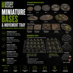 Green Stuff World Miniature Bases & Movement Trays