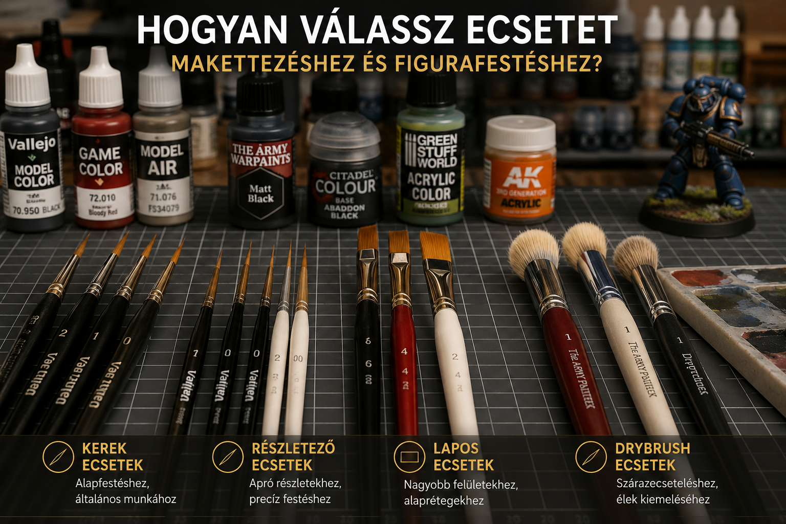 Hogyan válassz ecsetet makettezéshez és figurafestéshez?