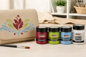 Pentart textil- és bőrfesték használata – bőr, műbőr és PVC festése