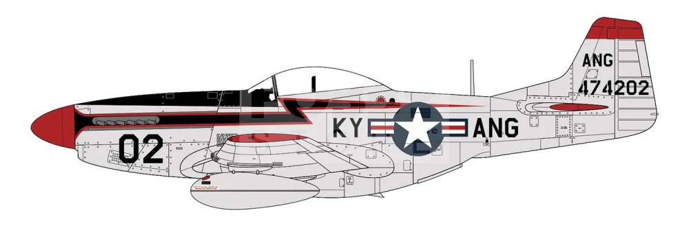 Airfix North American F-51D Mustang repülőgép makett 1:72 (A02047A)