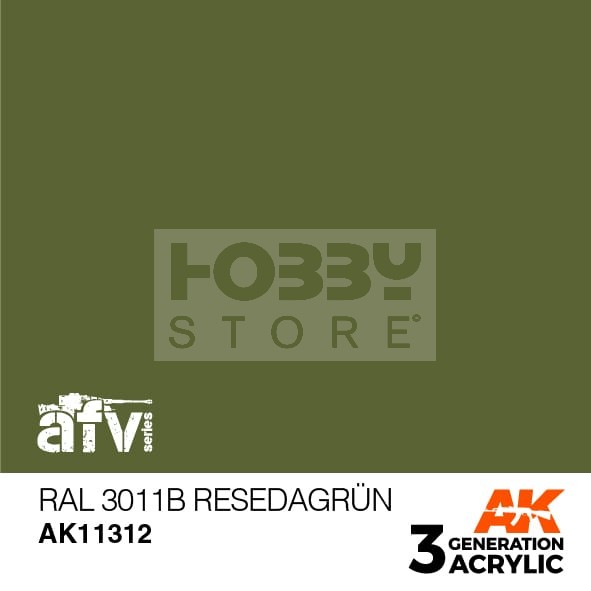 AK-Interactive - Acrylics 3rd generation RAL 6011B Resedagrün - akrilfesték AK11312