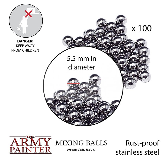The Army Painter Festékkeverő rozsdamentes acélgolyó szett 100 darab (Mixing Balls) TL5041